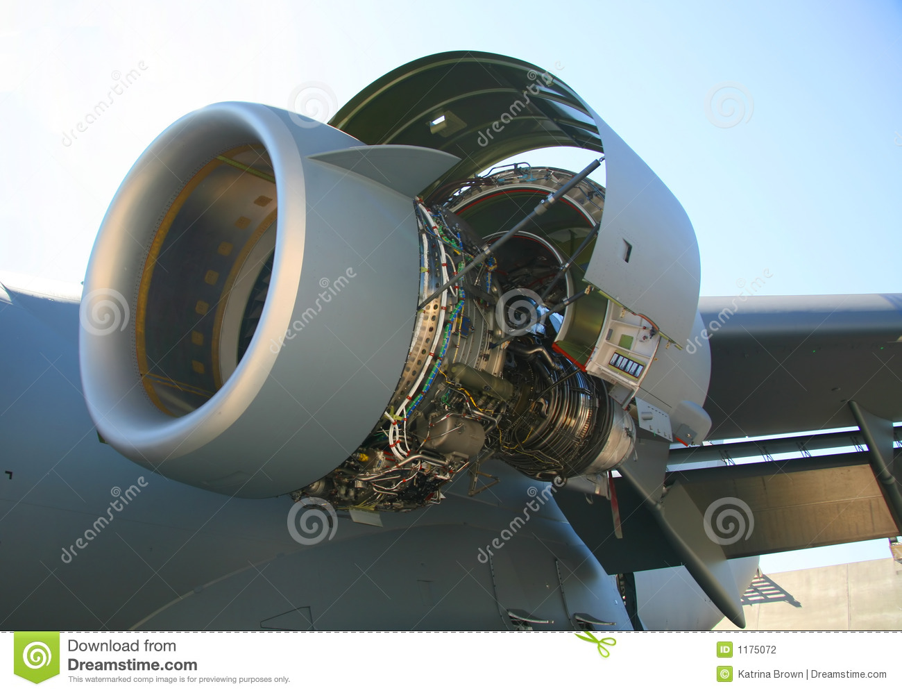 Stock Photography  C 17 Military Aircraft Engine
