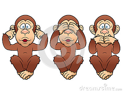 Three Monkeys Stock Photo   Image  29200070