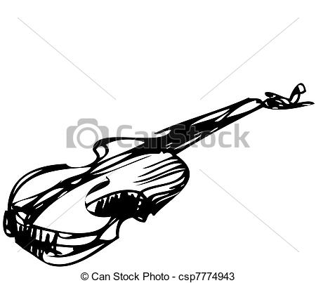 Vectors Of Stringed Musical Instrument Orchestra Violin   Sketch Of A