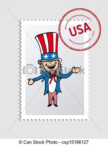 American Person Clipart American Cartoon Person Postal