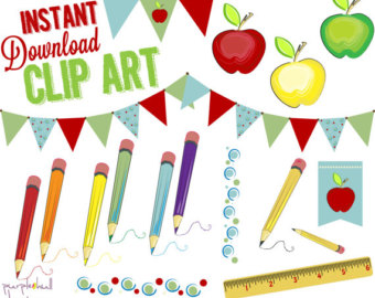 Apple Clip Art For School Classroom Printable Instant Download Diy