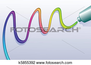 Background With Colorful Line Made Of Paint Vector Illustration