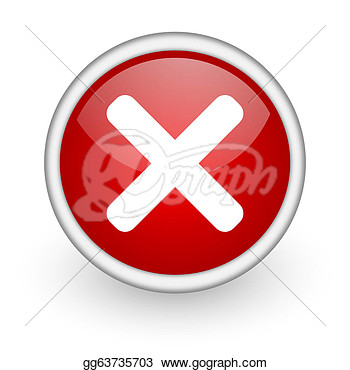Cancel Red Circle Web Icon On White Background  Clipart Gg63735703