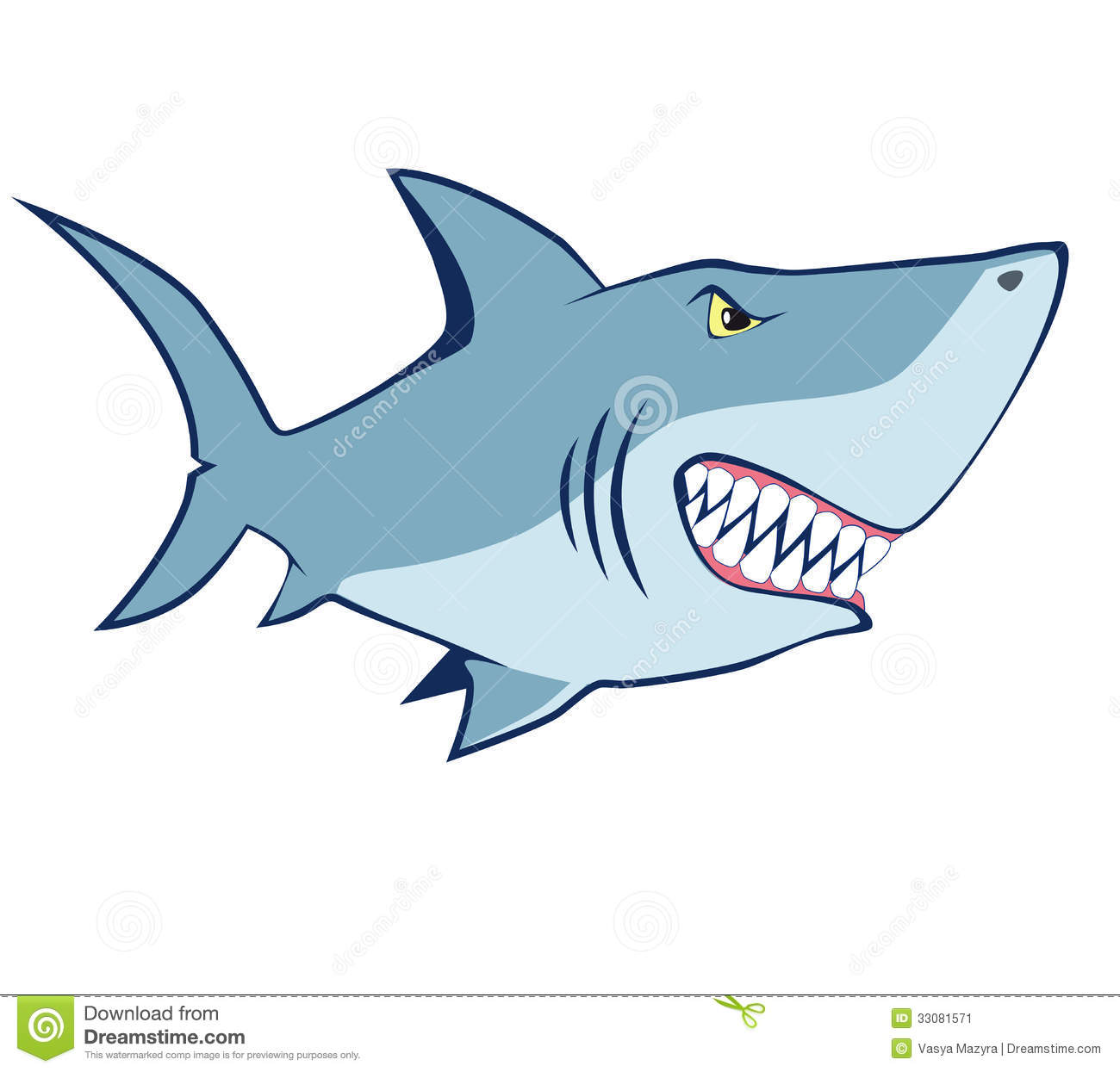 Cartoon Shark  Vector Illustrationcartoon Shark  Vector Illustration