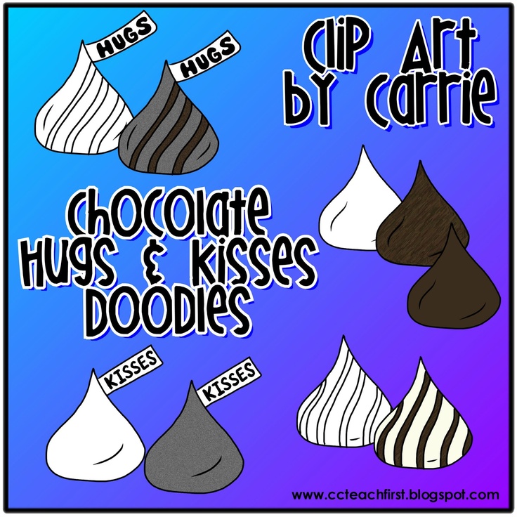 Chocolate Hugs And Kisses Doodles Freebie Set By Clip Art By Carrie