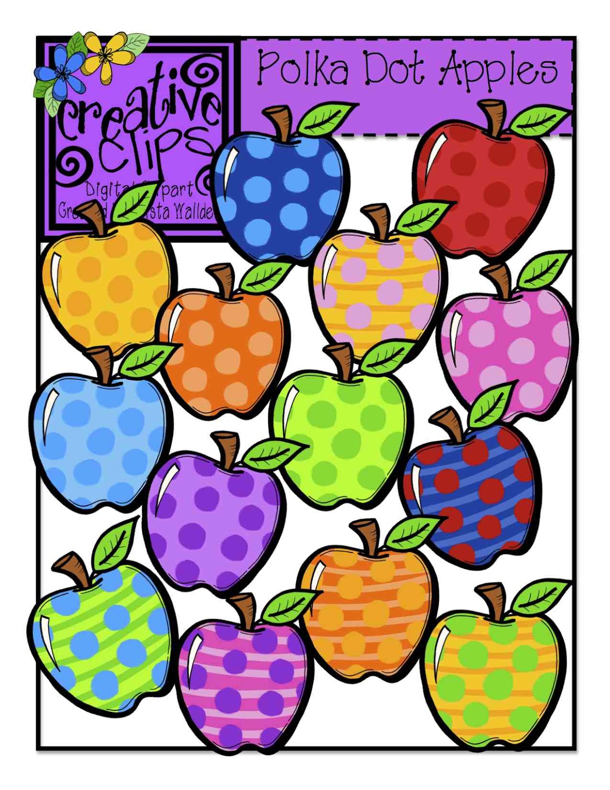 Creative Chalkboard  Free Rainbow Apples And New Clipart Sets Galore