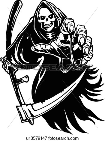 Creepy Scary Extreme Illustration Grim View Large Clip Art Graphic