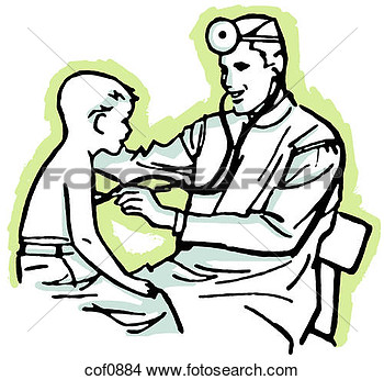 Drawing Of A Doctor Having A Consultation Cof0884   Search Clip Art