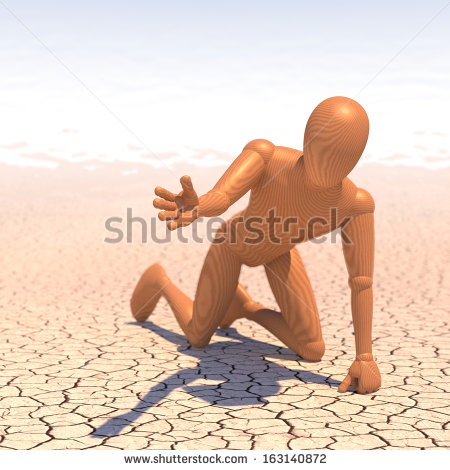 Dying Of Thirst Clip Art Wooden Figure Man Thirsting