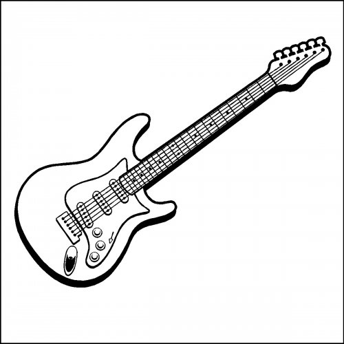 Electric Guitar Wall Decal Art Stickers   Eyecandysigns       Clipart