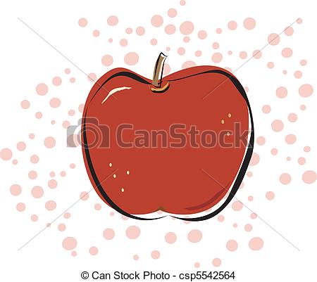 Eps Vector Of Apple   An Apple On A Polka Dot Background Background Is