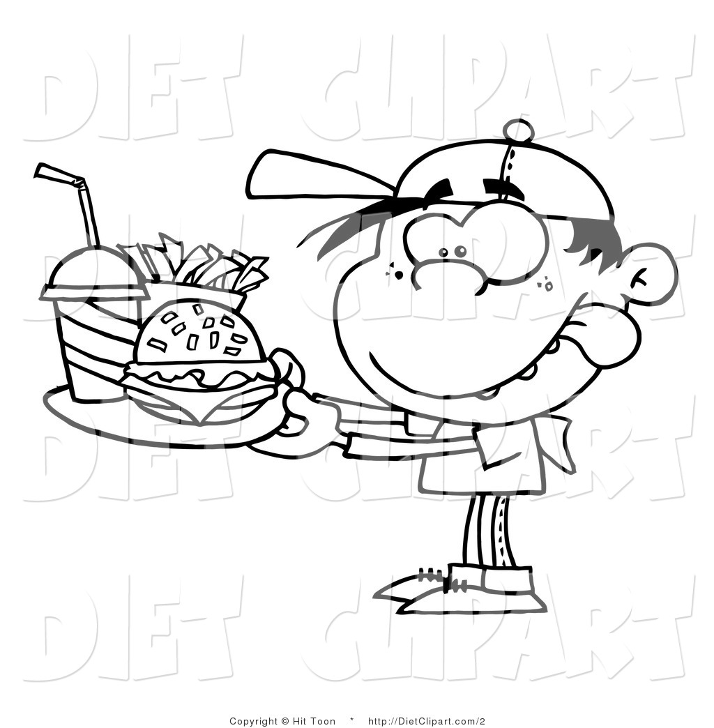 Fast Food Clip Art Black And White