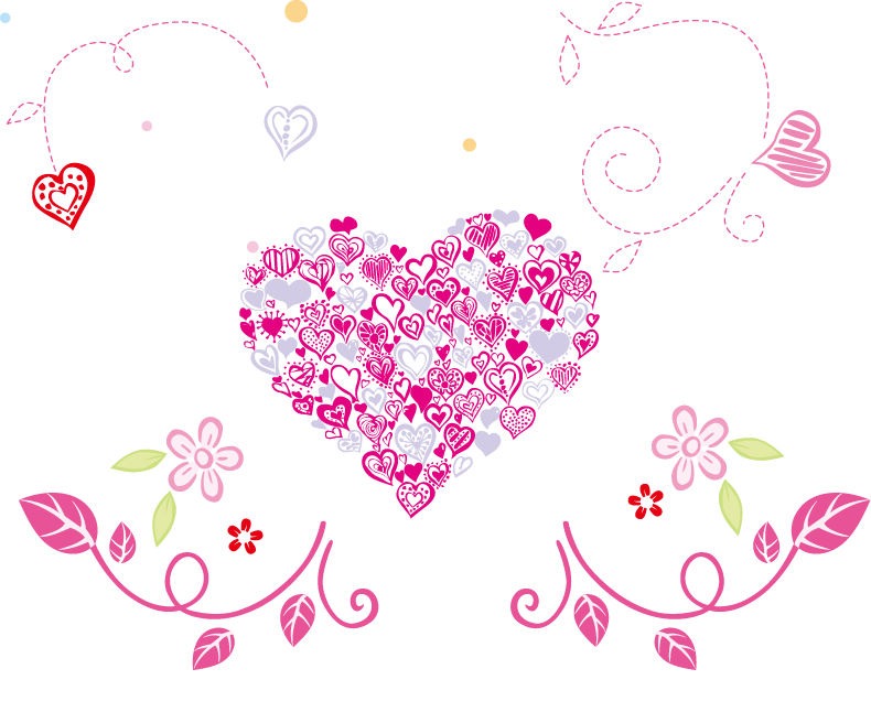 Floral Love Heart Vector Graphic   Free Vector Graphics   All Free Web