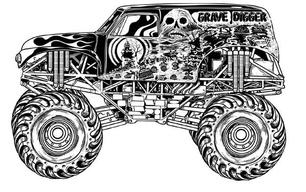 Grave Digger Coloring Pages  14 Pictures    Colorine Net   24730