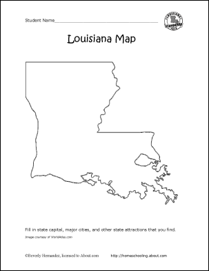 Map Of Louisiana Outline