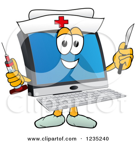 Nurse Computer Clip Art