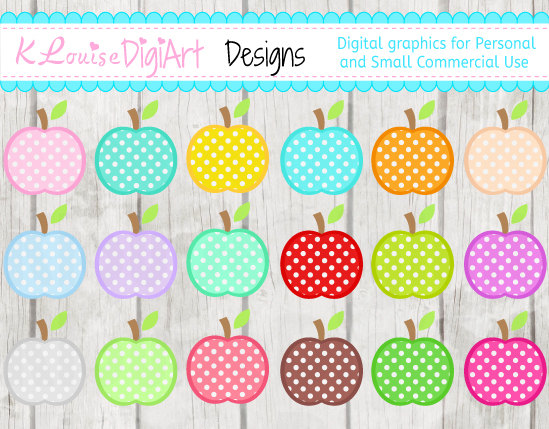 Polka Dot Apple Clipart Png Graphics For Personal And Small Commercial