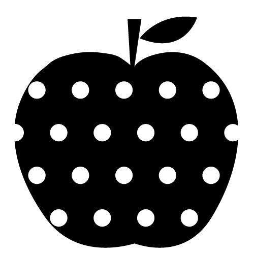 Polka Dot Apple Vector Dot Apple Pomme Pois Apples Clipart