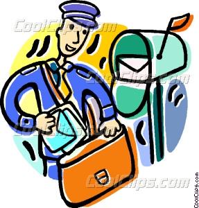 Postal Worker Clipart Postal Worker Collecting The