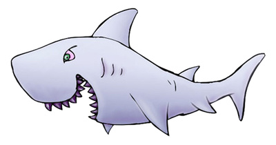 Shark Clipart Cartoon Scary Great White Shark   Just Free Image    