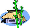 Study Community Hut Church Illustration Thai Property Hut