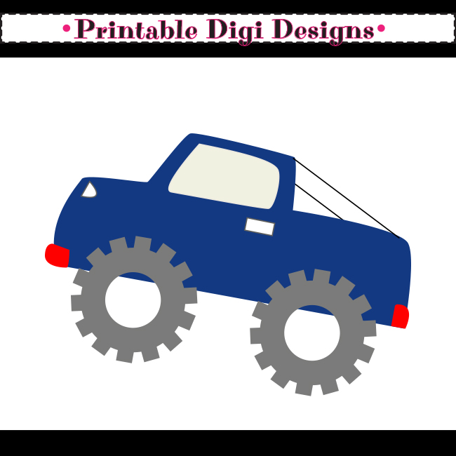 Truck Single Clipart Graphic   1 00 Monster Truck Single Clipart