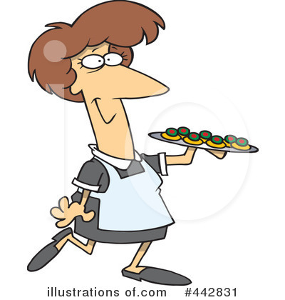 Waitress Clipart  442831   Illustration By Ron Leishman