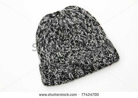 Beanie Clipart Black And White Winter Knit Wool Black Gray