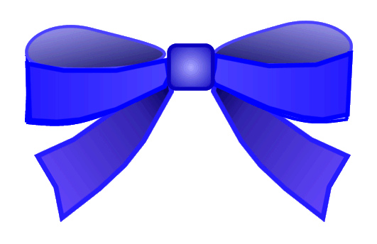Blue Bow Clipart 8cm Wide   This Clipart Drawing Has Been Cr
