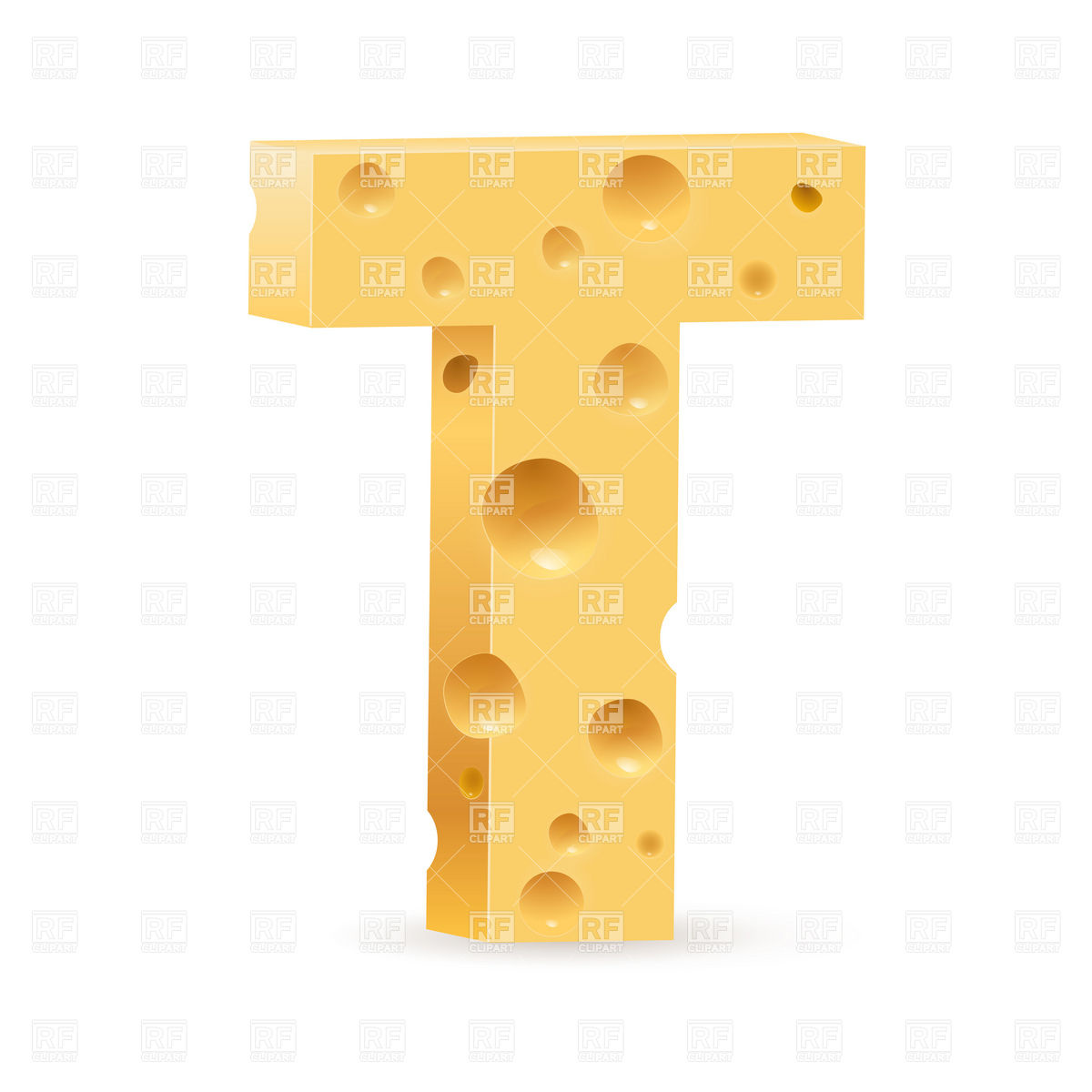 Cheese Font Letter T Download Royalty Free Vector Clipart  Eps