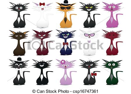 Clip Art Vector Of Cool Cat Mascot Gallery     Funny Angry Lovely