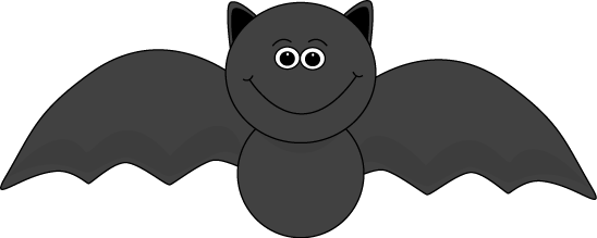 Cute Halloween Bat Clip Art Image   Cute Black Halloween Bat With A