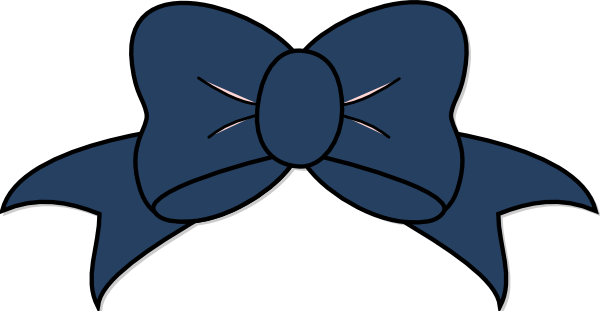 Dark Blue Bow Clip Art At Clker Com   Vector Clip Art Online Royalty    