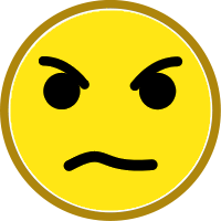 Face Icon Angry    Smiley Simple Smiley Outlined Yellow Smiley Face
