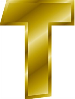 Free Gold Letter T Clipart   Free Clipart Graphics Images And Photos