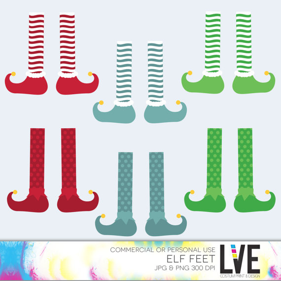 Holiday Elf Feet Digital Clip Art Images Graphics Images Digital