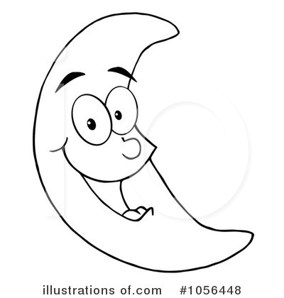 Moon Clipart  1056448 By Hit Toon   Royalty Free  Rf  Stock