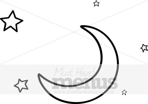 Moon Clipart Dean Gustafson Created The Black And White Line Art Moon
