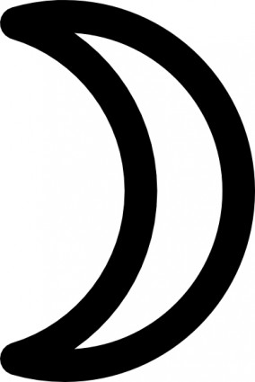 Moon Symbol Crescent Clip Art Free Vector 29 98kb