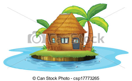 Nipa Hut   Illustration Of An Island    Csp17773265   Search Clipart