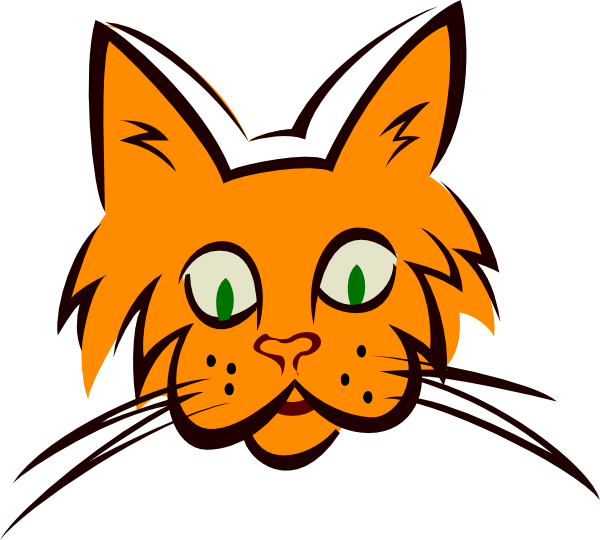 Orange Cat Face Clip Art At Clker Com   Vector Clip Art Online