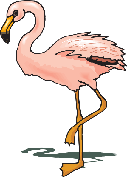 Standing Flamingo Clip Art At Clker Com   Vector Clip Art Online    