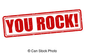 You Rock Stamp   You Rock Grunge Rubber Stamp On White   
