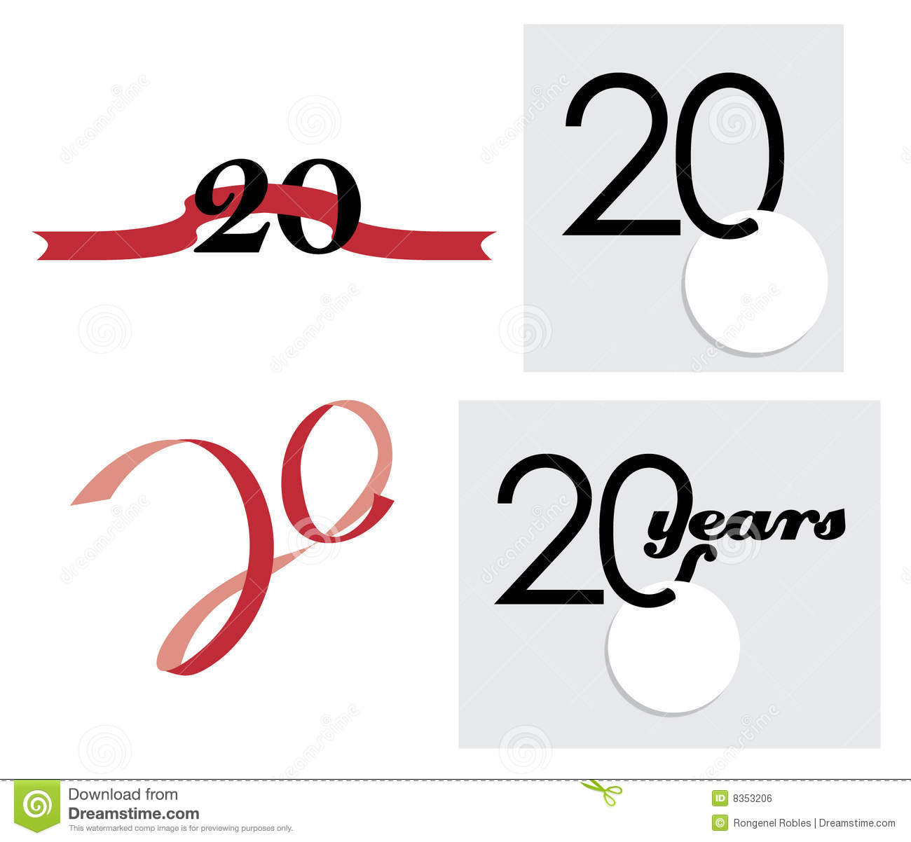 20th Anniversary Celebration Royalty Free Stock Image   Image  8353206