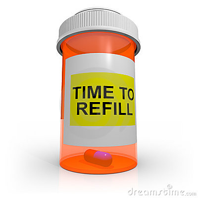 An Orange Prescription Bottle That Contains Just One Pill Has A Label