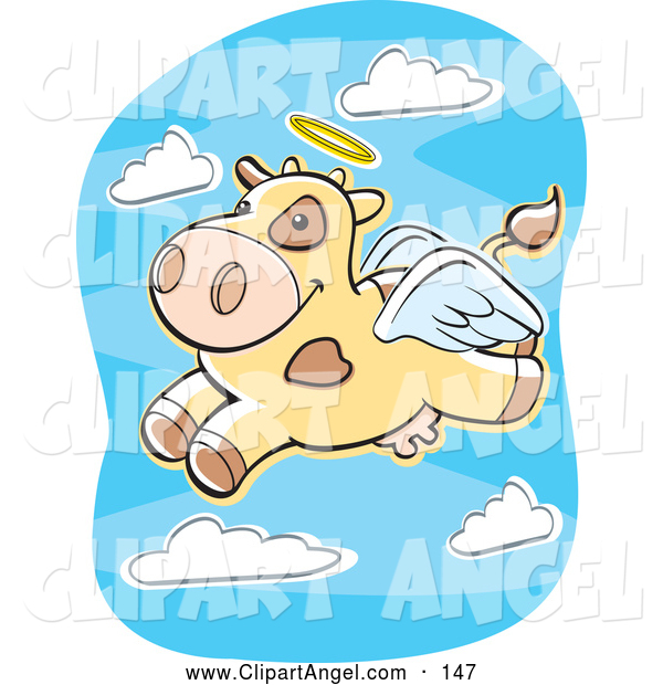 An Smiling Flying Angel Cow Angel Clip Art Cory Thoman