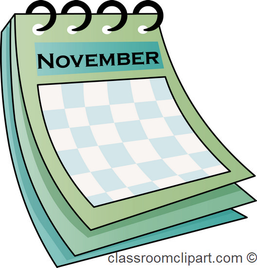 Calendar   November Calendar 712   Classroom Clipart