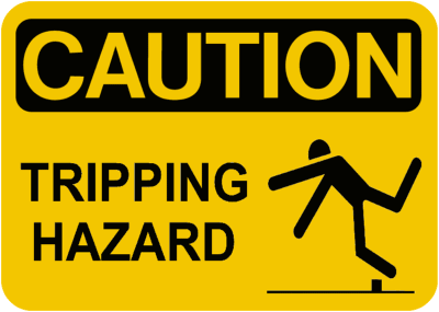 Caution Slip And Fall Danger Sign Gif