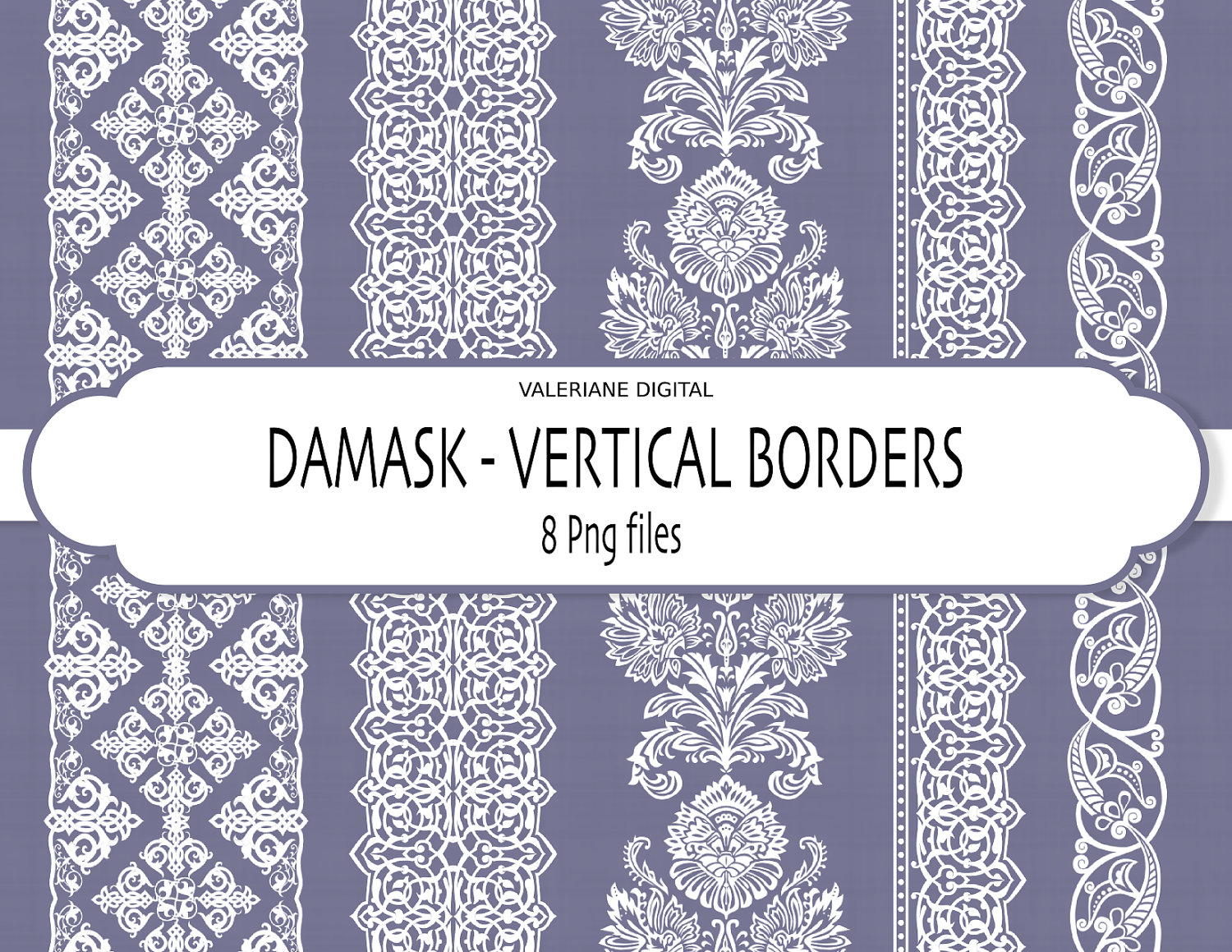 Damask Digital Clipart Borders Transparent Background Pictures