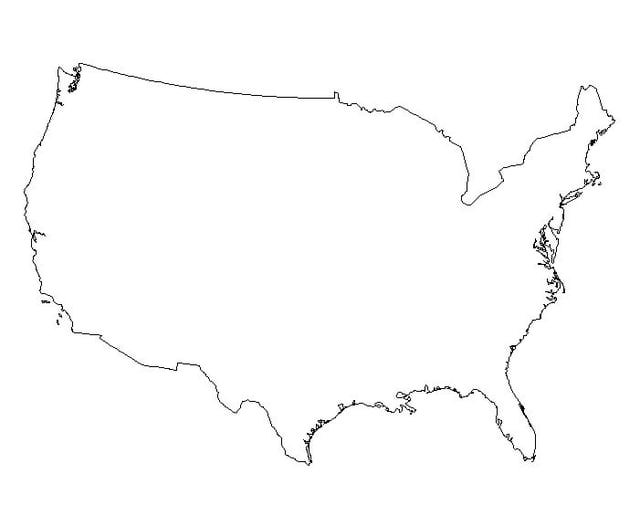 Decorative Printable United States Map  
